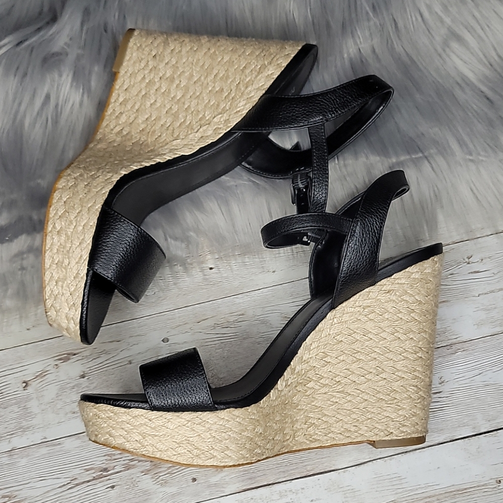 Michael Kors Black and Tan Wedges - Picture 5 of 10
